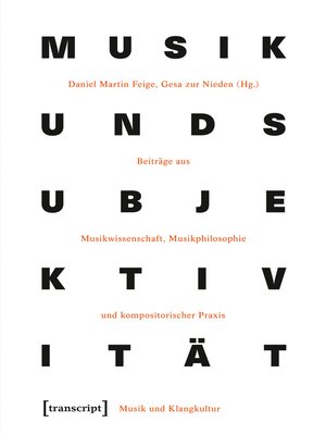 cover image of Musik und Subjektivität
